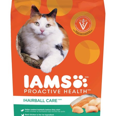 IAMS Proactive Health Hairball Care Adult Dry Cat Food, 3.2-kg