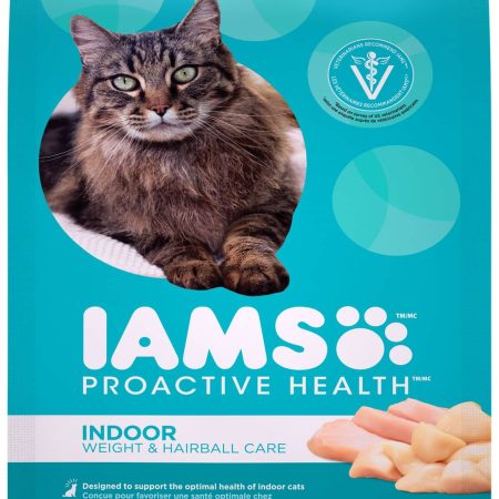 IAMS Proactive Health Indoor Weight & Hairball Care Adult Dry Cat Food, 1.6-kg