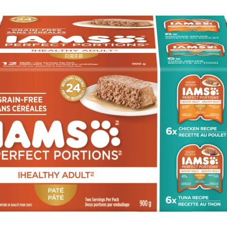 IAMS Perfect Portions Grain-Free Chicken & Tuna Wet Cat Food, 12-Pk, 900-g