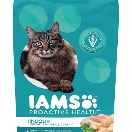 IAMS Proactive Health Indoor Weight & Hairball Care Adult Dry Cat Food, 3.2-kg