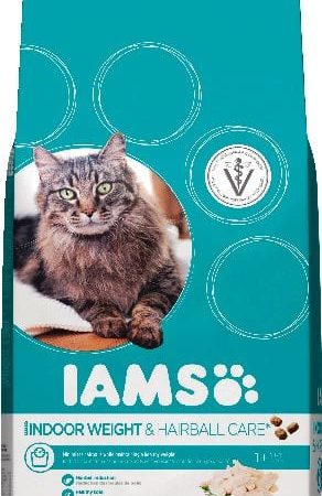 IAMS Proactive Health Indoor Weight & Hairball Care Adult Dry Cat Food, 3.2-kg