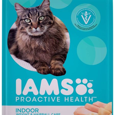 IAMS Proactive Health Indoor Weight & Hairball Care Adult Dry Cat Food, 3.2-kg