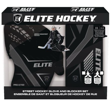 Elite Hockey Vasilevskiy PRO-X700 Street Hockey Goalie Glove/Blocker Set, Junior, Right