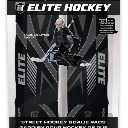 Elite Hockey Vasilevskiy PRO-X700 Street Hockey Goalie Leg Pads, Junior, 24-in