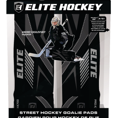 Elite Hockey Vasilevskiy PRO-X700 Street Hockey Goalie Leg Pads, Junior, 26-in