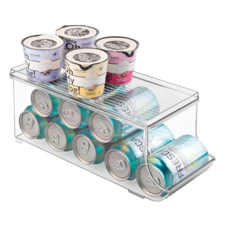 iDesign RPET Can Holder Fridge Storage Bin with Lid