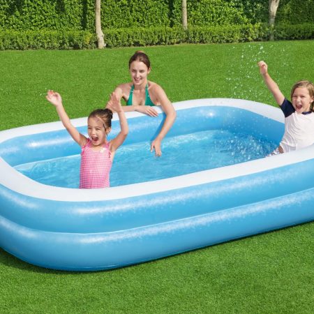 Bestway Rectangular Inflatable Family Wading Pool, 8 1/2-ft x 5.8-ft x 20-in