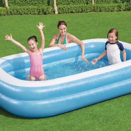 Bestway Rectangular Inflatable Family Wading Pool, 8 1/2-ft x 5.8-ft x 20-in