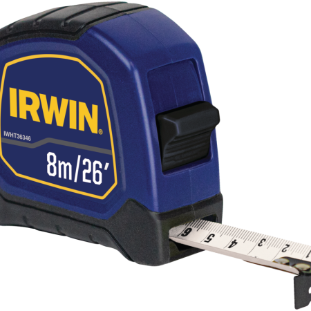 IRWIN IWHT36346 Bi-Material Tape Measure, 26-ft