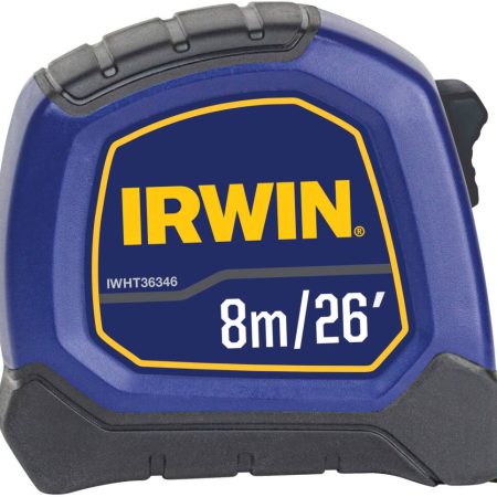 IRWIN IWHT36346 Bi-Material Tape Measure, 26-ft