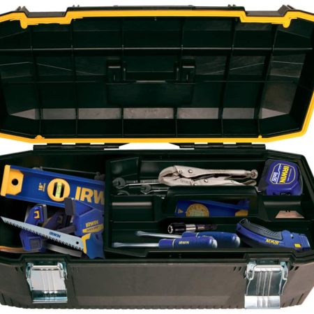 Irwin Portable Structural Foam Tool Box w/ Removable Tray, Black, 23-in