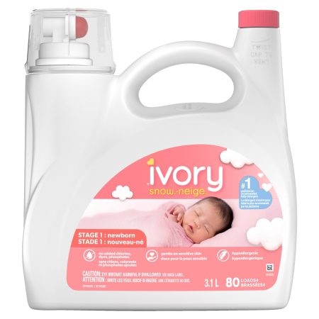 Ivory Snow Baby Liquid Laundry Detergent, 80 loads, 3.4 L