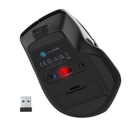 JLab Epic Multi-Device Full-Size Wireless Mouse, Black