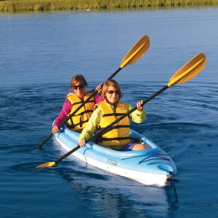 Pelican 136T Tandem 2-Person Kayak, Cyan/White, 13.6-ft