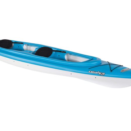 Pelican 136T Tandem 2-Person Kayak, Cyan/White, 13.6-ft