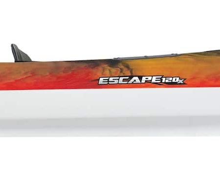 Pelican Escape 120 Performance 1-Person Kayak, Lava/White, 12-ft