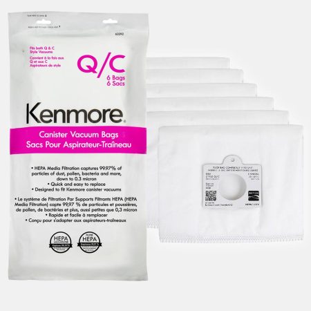 Kenmore Genuine HEPA Canister Vacuum Cleaner Bags, 6-pk