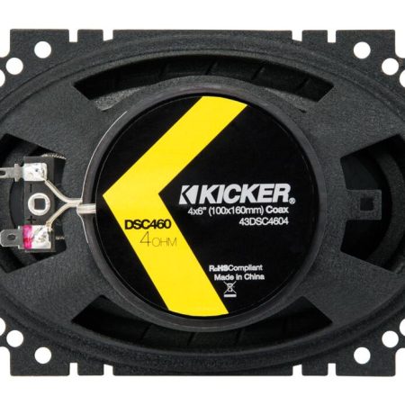 Kicker DSC460 DS Series Coaxial Car Speakers, Pair, 4-in x 6-in