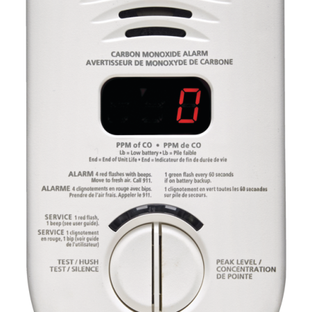 Kidde Worry-Free Plug-In Digital Carbon Monoxide (CO) Alarm With 10-Year Sealed Battery