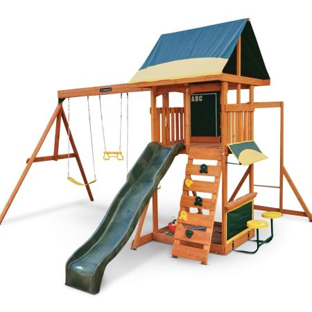 KidKraft Brightside Outdoor Cedar Lumber/Wooden Play Centre, Kids Ages 3-10