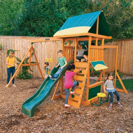 KidKraft Brightside Outdoor Cedar Lumber/Wooden Play Centre, Kids Ages 3-10