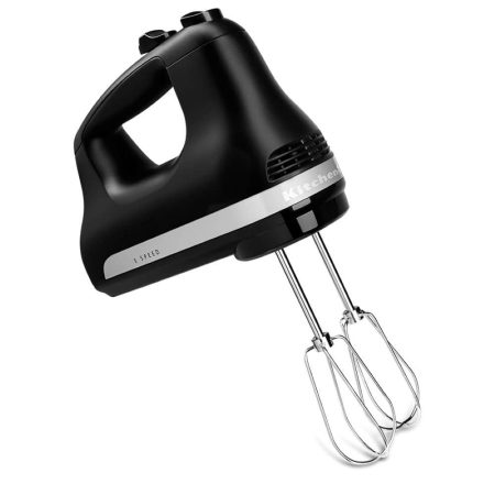 Kitchen Aid Compact 5-Speed Hand Mixer with Stainless Steel Accessories, Black