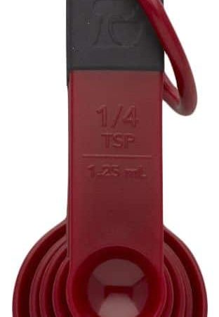 KitchenAid Plastic Measuring Spoons, Red