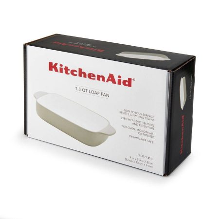 KitchenAid® Stoneware Loaf Pan, Pistachio, 9 x 5 x 2.3-in, 1.5-qt