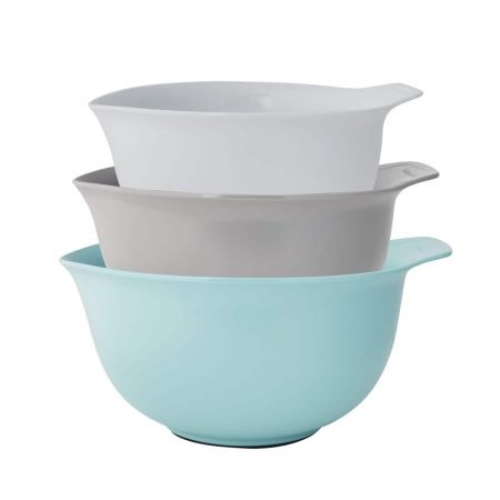 KitchenAid® Plastic Mixing Bowl Set with Non-Slip Base, Assorted Sizes, 3-pc