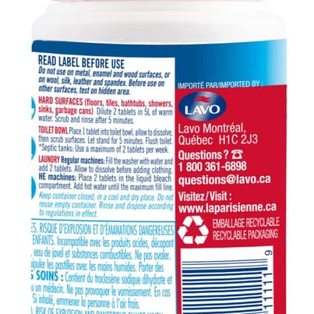 La Parisienne Laundry Bleach Tabs, 134-g, 40-pk