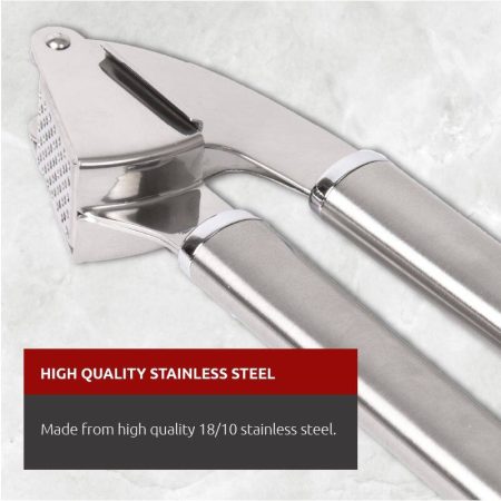 Lagostina Stainless Steel Garlic Press, 8-in