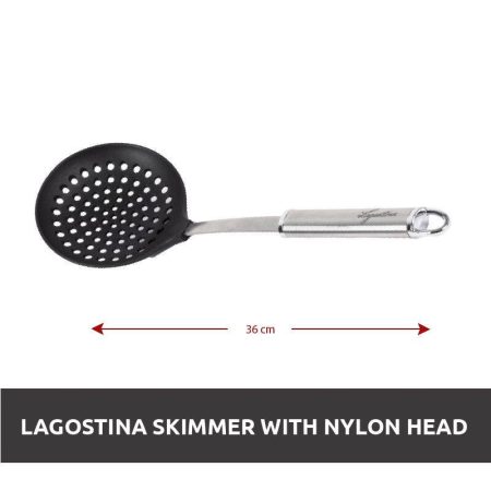 Lagostina Stainless Steel Skimmer with Nylon Head