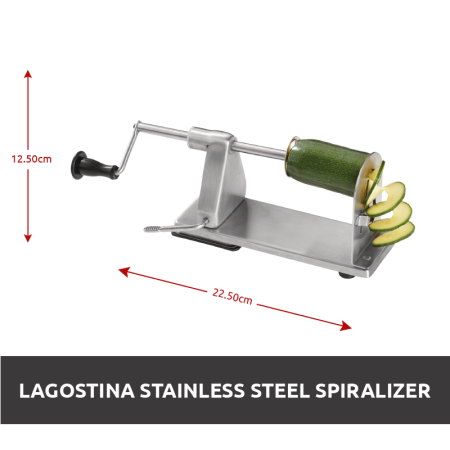 Lagostina Spiralizer Stainless Steel 8,86-in