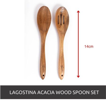 Lagostina Wooden Spoon Set, 2-pc