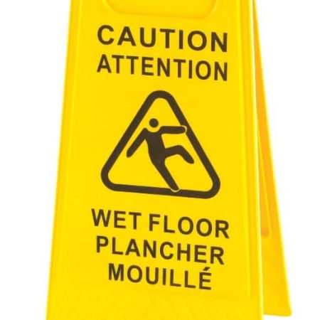 Mastercraft Legend Wet Floor Sign, Bilingual, Yellow