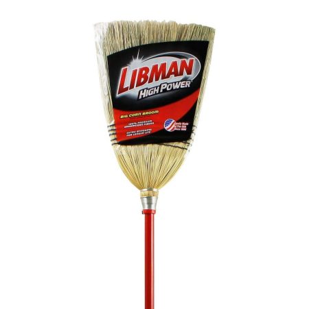 Libman Heavy Duty Extra Wide Corn Broom with Steel Handle