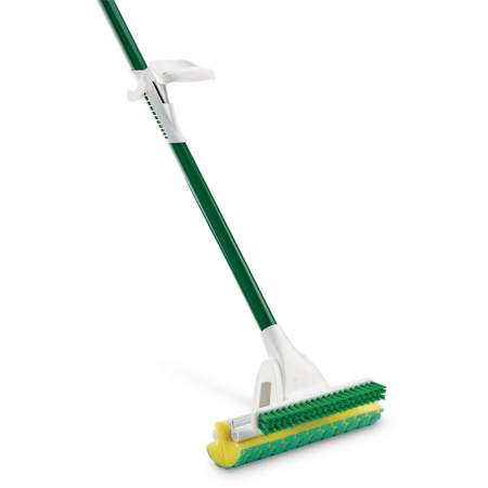 Libman Nitty Gritty Reusable Wringer Roller Mop with Scrub Brush