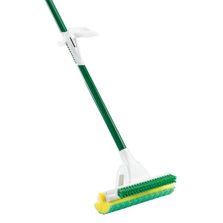 Libman Nitty Gritty Reusable Wringer Roller Mop with Scrub Brush