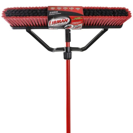 Libman Push Broom with Rubber Squeegee, 24-in