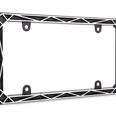 Cruiser Geometric License Plate Frame, Black