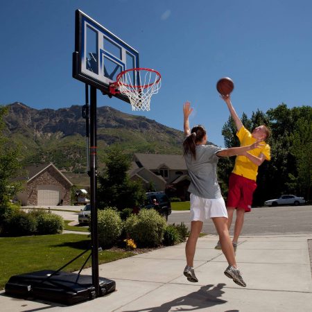 Lifetime Portable Adjustable Basketball Backboard, Hoop & Net System, 48-in