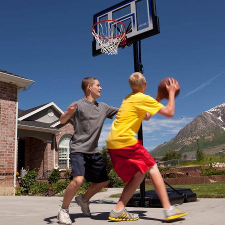 Lifetime Portable Adjustable Basketball Backboard, Hoop & Net System, 48-in