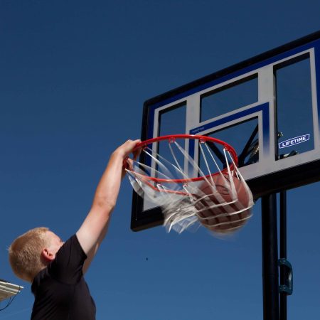 Lifetime Portable Adjustable Basketball Backboard, Hoop & Net System, 48-in