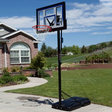 Lifetime Portable Adjustable Basketball Backboard, Hoop & Net System, 48-in