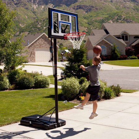 Lifetime Portable Adjustable Basketball Backboard, Hoop & Net System, 48-in