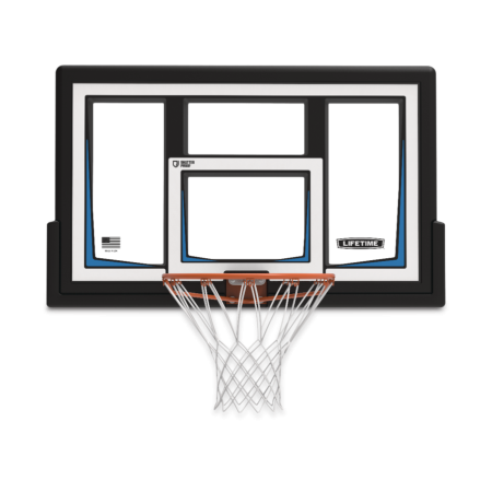 Lifetime Wall/Roof-Mount Outdoor Basketball Backboard, Hoop & Net System, 50-in