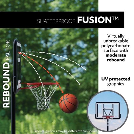 Lifetime Wall/Roof-Mount Outdoor Basketball Backboard, Hoop & Net System, 50-in