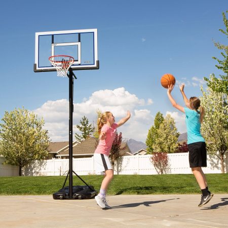 Lifetime Portable Adjustable Basketball Backboard, Hoop & Net System, 52-in