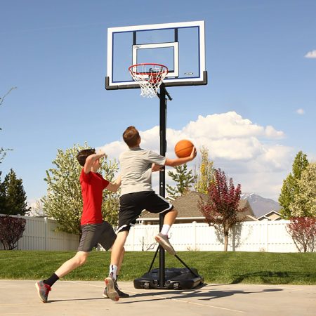 Lifetime Portable Adjustable Basketball Backboard, Hoop & Net System, 52-in