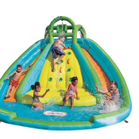 Little Tikes Outdoor Inflatable Rocky Mountain River Race Slide Bouncer, Kids Ages 5+